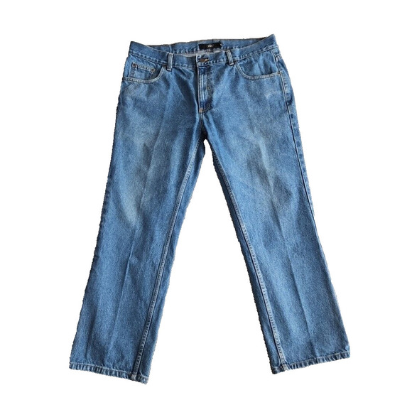 Berkley Jensen Jeans Men's 38X29 Medium Wash Blue Denim Cotton Straight Fit Leg - Picture 1 of 16